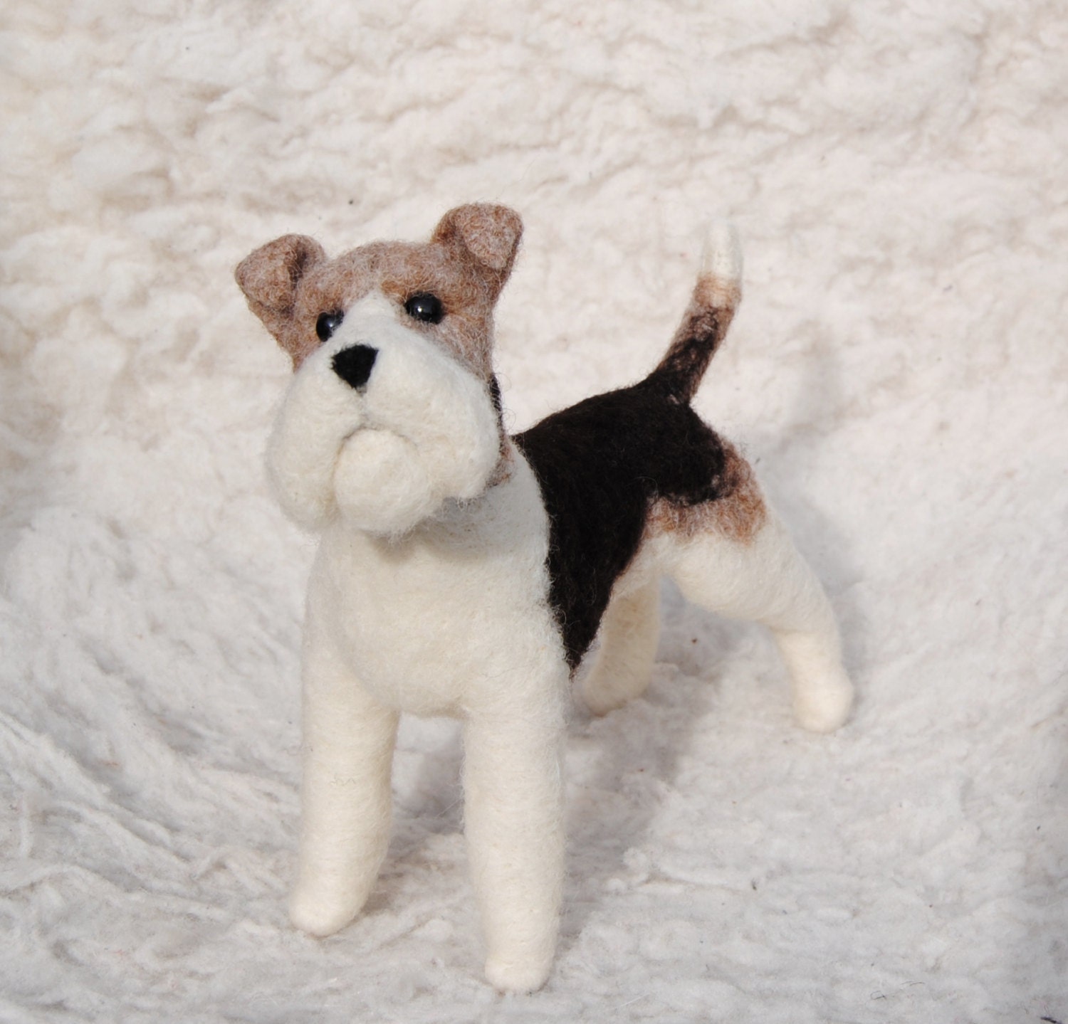 Wire Fox Terrier Needle Felted Dog Handmade Animal READY