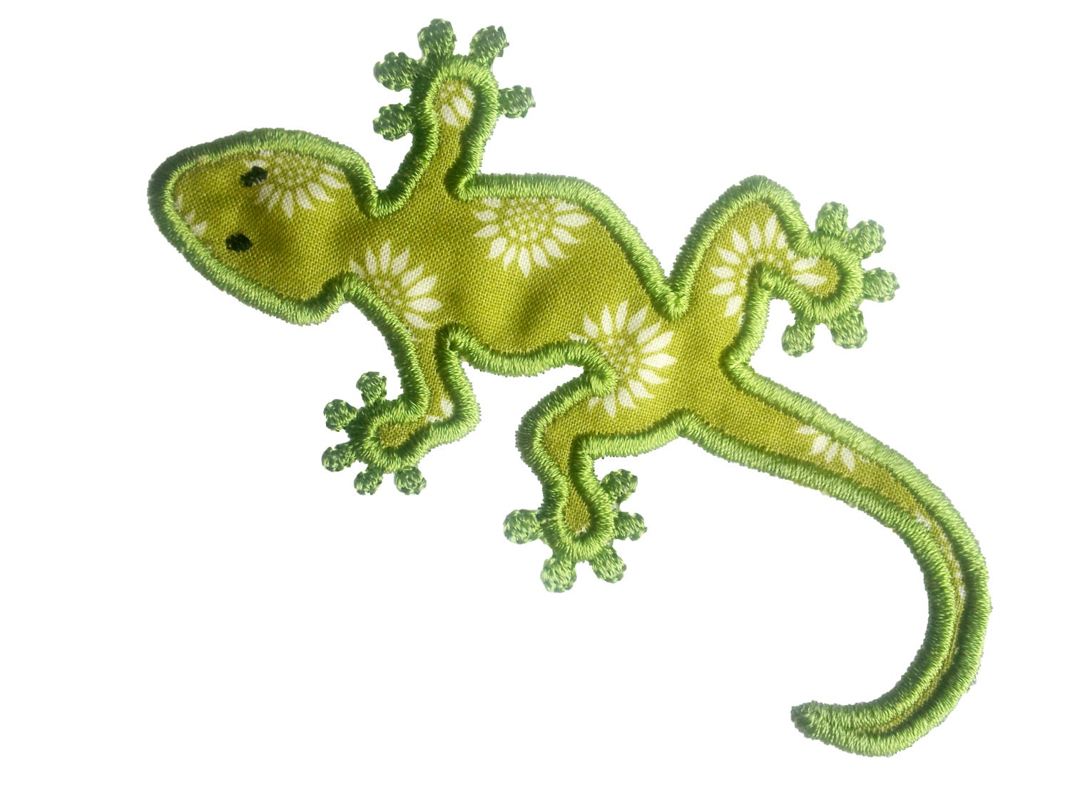 Patch Ricamata Green Gecko Lucertola 8,3 Cm – Stemma Da Stirare O Cucire Su Jeans, Giacca, Zaino, Borsa
