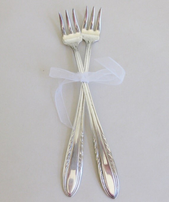 Silverplate Flatware Cocktail Forks Viceroy by FreeLiving on Etsy