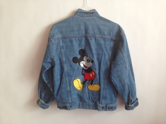 Oversize Mickey Mouse Denim Jacket by xBLINGRINGx on Etsy