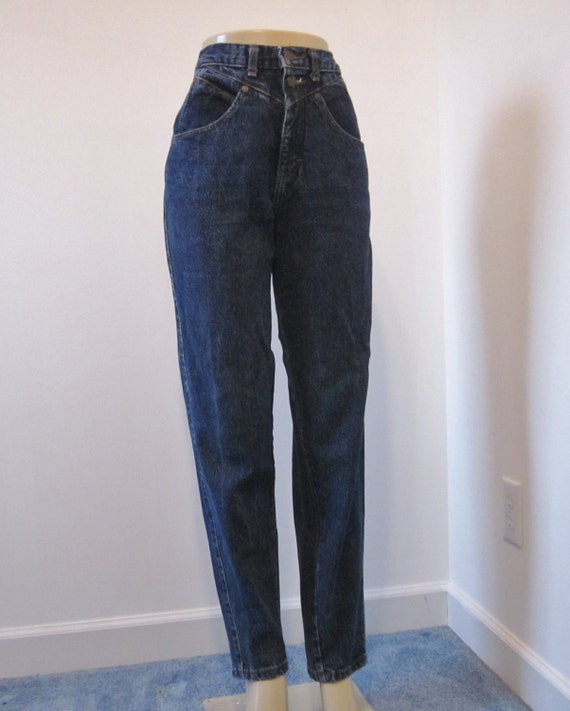 Vintage Zena Very High Waisted Denim Jeans Womens Made In Usa