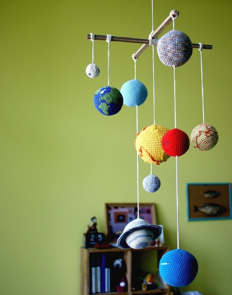 Solar System Mobile Crochet Baby by YarnBallStories