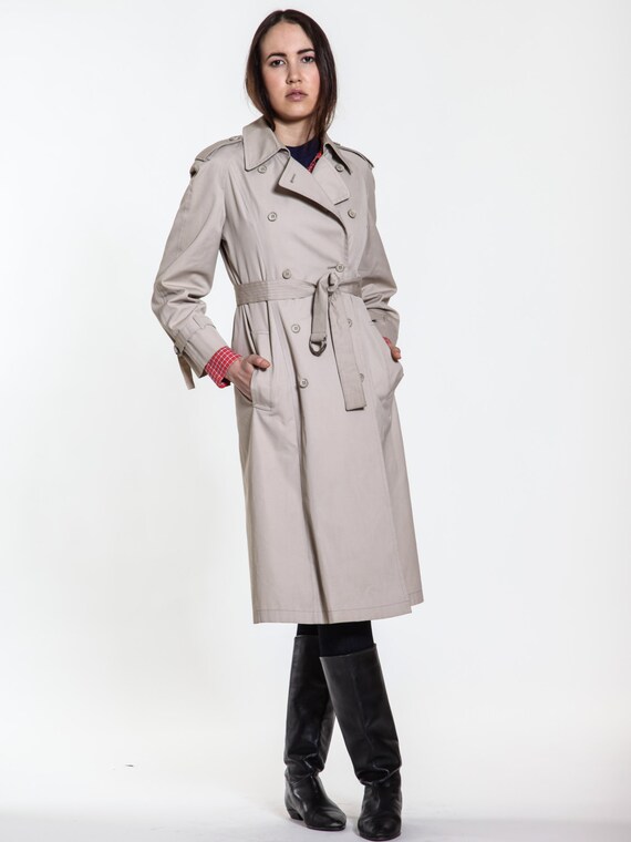 London Fog Iridescent Double Ted Trench Coat Online Only Gallery