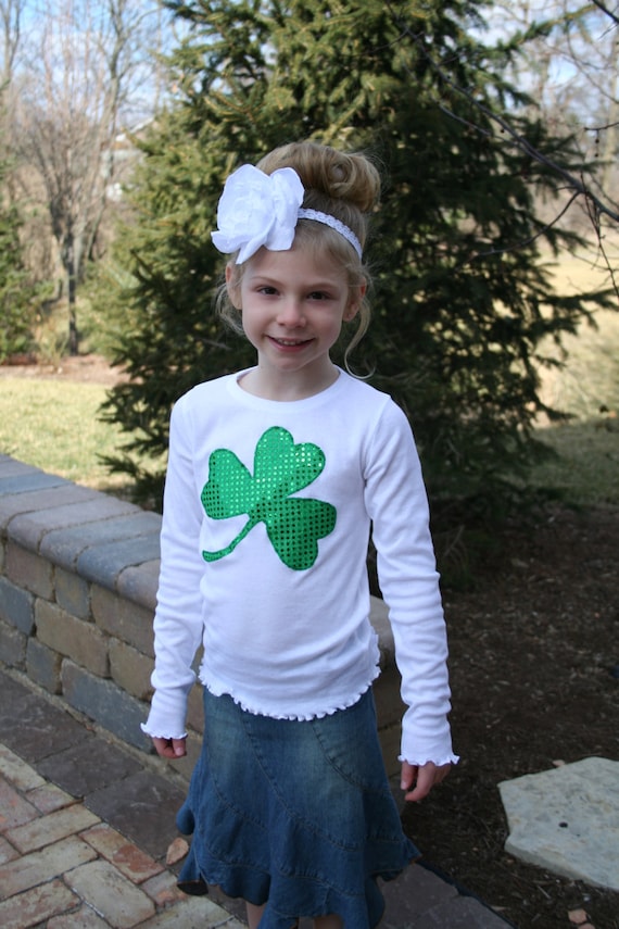 Girls Sequin St. Patrick's Day Shirt / St. Patricks Day Girls /  St. Patrick's Day Shirts / St. Patrick's T-Shirts / St. Patricks Shirts