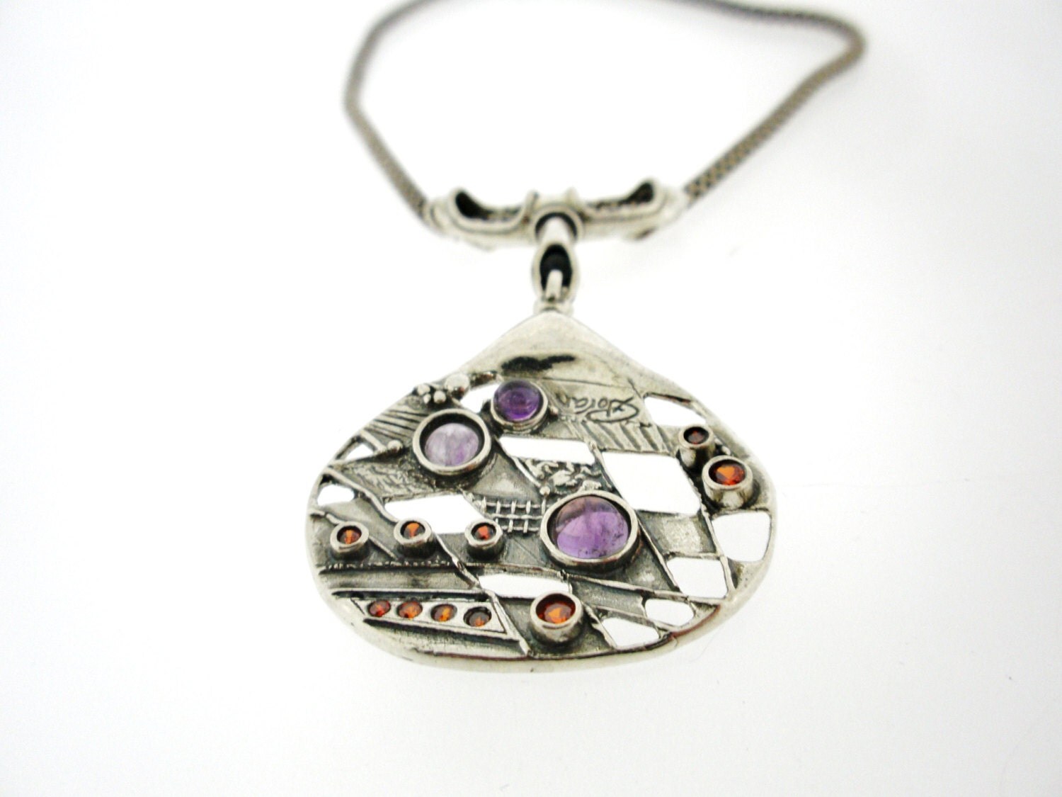 Unique Handcrafted Sterling Silver Necklace Pendant