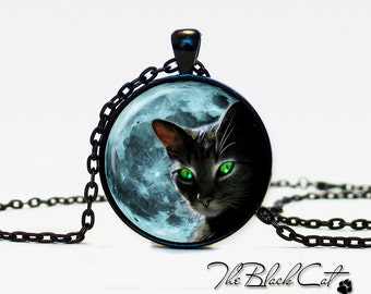 Halloween necklace Black cat Pendant Black cat necklace Black cat jewelry