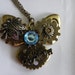 Steampunk Brass Butterfly Pendant