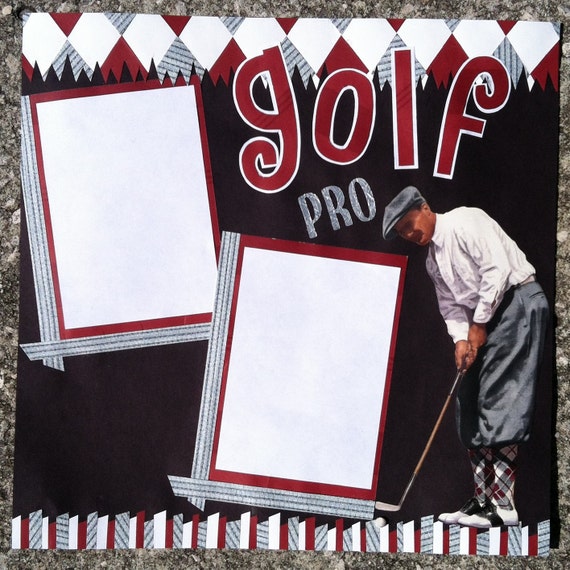 Golf Pro Scrapbook Page by LilCraftFactory on Etsy