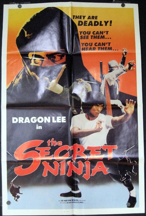 Secret Ninja Vintage Kung Fu Movie Poster original