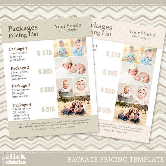 free baby template collage photo Photography List Photography Pricing Package Template