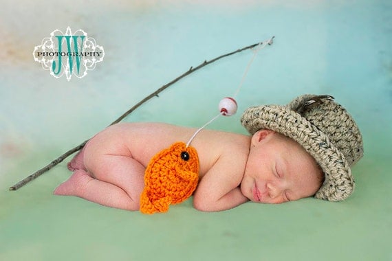 newborn hat crochet how w Newborn similar Hat SET to Boys Fishing Baby Items Fish