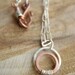 Modern Mixed Metal Necklace-Sterling Silver and Copper