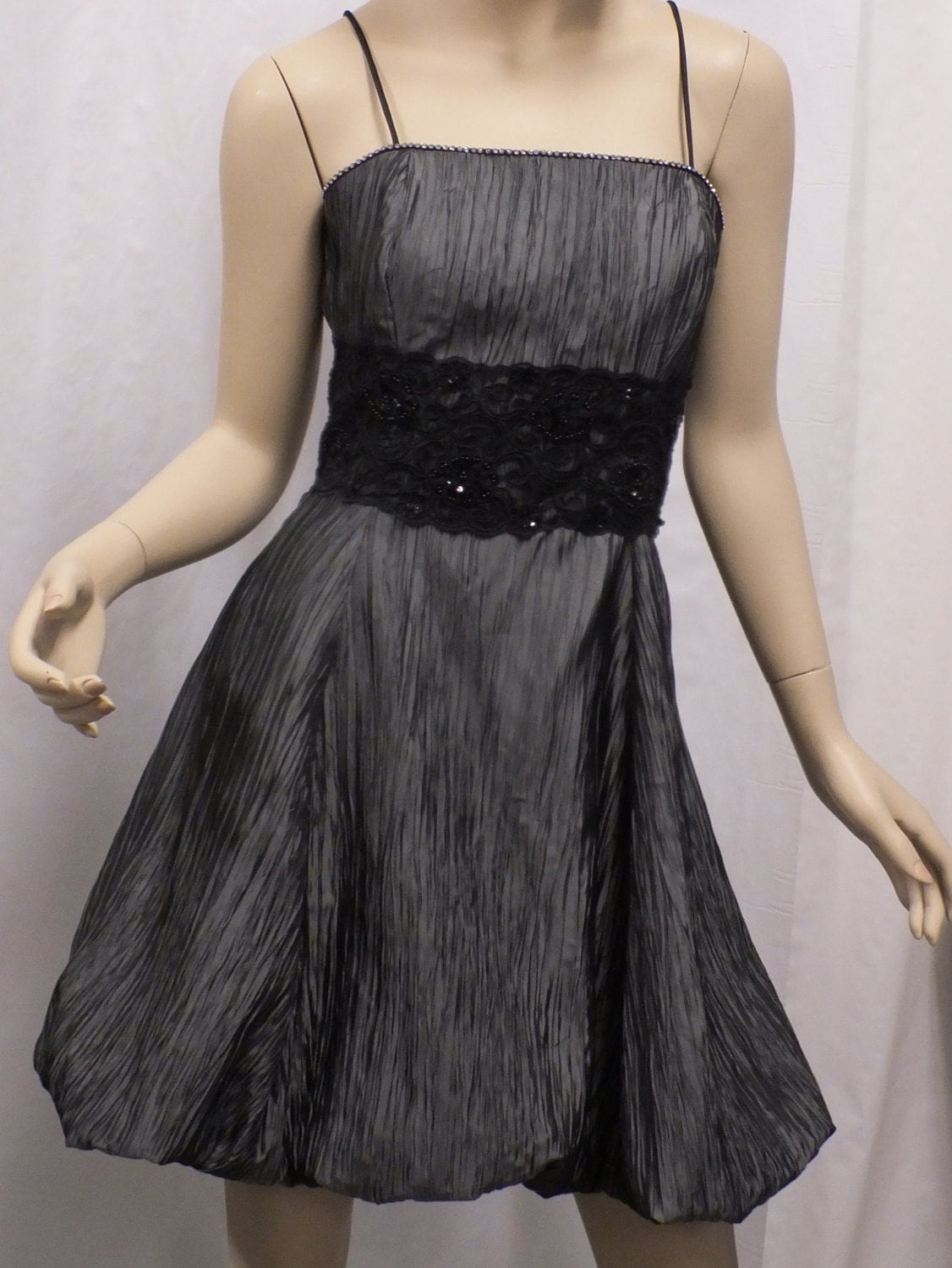 PROM dress Bridesmaid Dress Gunmetal Gray Bubble Dress
