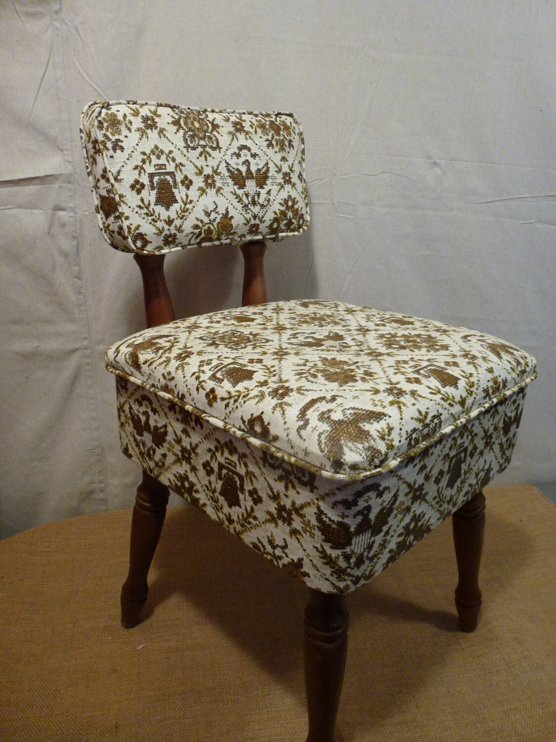 Sewing Chair Mid Century Sewing Chair Retro Stool Chair