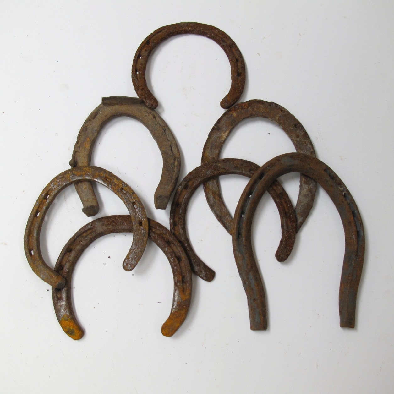 ANTIQUE HORSESHOES blacksmith horse shoe vintage by PartsForYou