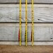 Trio of Vintage Wooden Arrows -- Lot of Three Bright Yellow Arrows