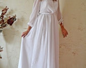 Grecian Long Wedding Gown IvoryCream Wedding by SuzannaMDesigns