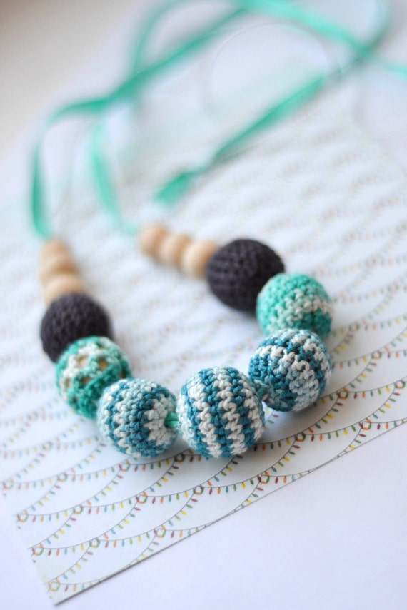 Mint nursing necklace - teething necklace - mothers and babies jewelry