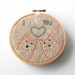 Foxes in Love Woodland Animal Embroidery Hoop Valentine's Day Art - FREE U.S. SHIPPING