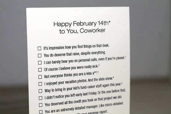 Funny Coworker Valentines Valentine's Day Set cards