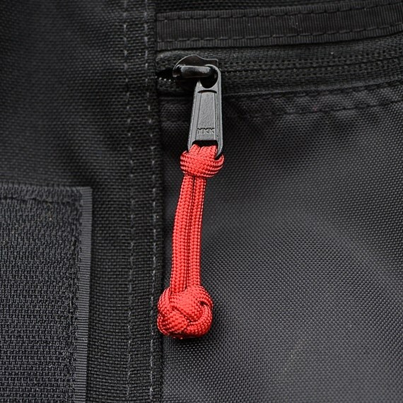 Paracord ZipperPull with Diamond Knot Survival Colorful