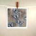 Butterflies Watercolor Painting Print - Mothers Day - Monarch Butterfly Painting Spring Art - Women Men Kids Teens Aqua Grey - 12 x 12