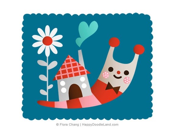 Little Snail - 8.5 x 11 Print
