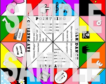 INSTANT DOWNLOAD-Origami Paper Game PDF-Fish Extender Gift