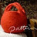 PATTERN - Knit and Felt Berry Bag - Circle Clutch - Round Purse - DIY