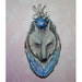 Stunning Wolf Head Handmade Clay Pendant