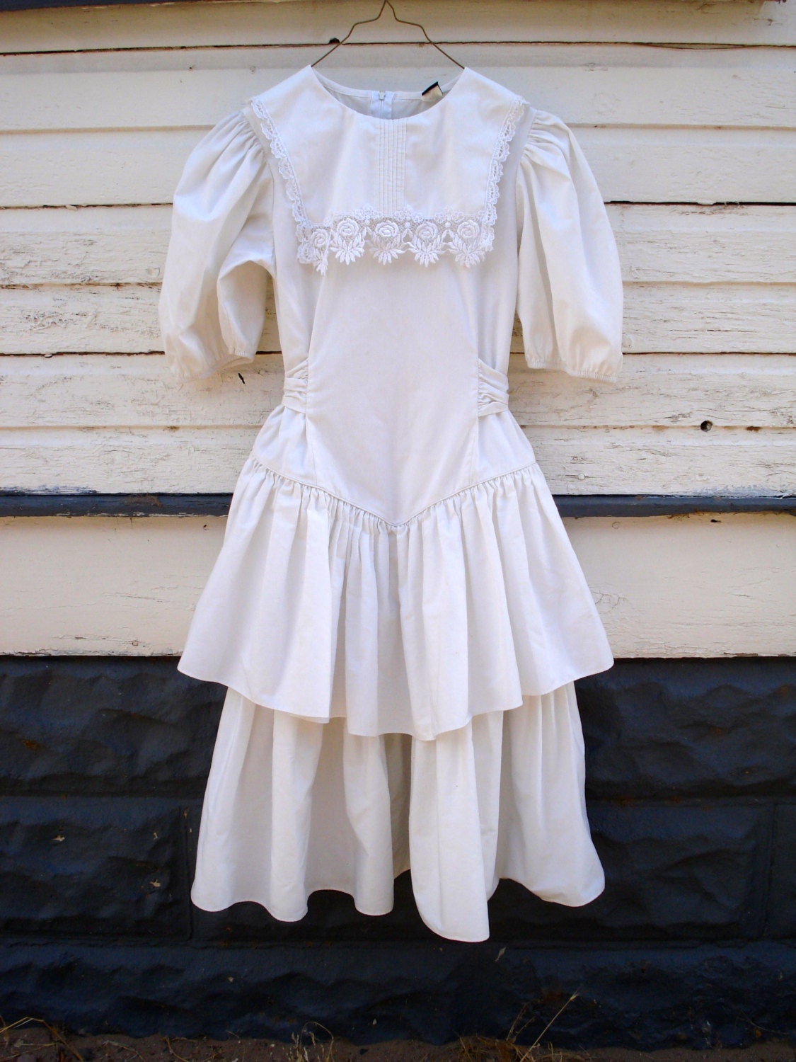 Vintage 1980s Dress Baby Doll Lolita White Girls by bycinbyhand