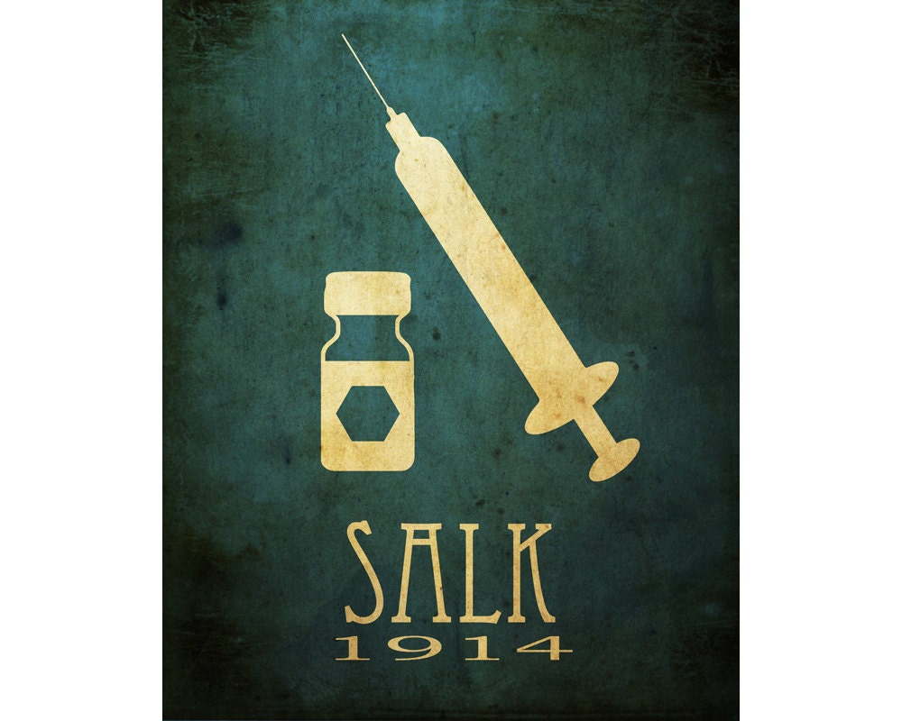 16x20 Jonas Salk Science Art Print Microbiology Poster STEM