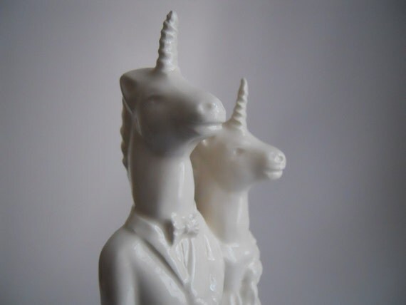  Unicorn  Couple Wedding  Cake  Topper 