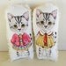 Childs Pillow, Soft Toy, Cat Doll, All Natural, Dollhouse Toy, Set of Two