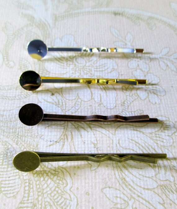 Items similar to 20 multi color metal bobby pins w/ an 8mm pad (4