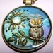 FairyGlass Night Owl Dichroic Resin Pendant
