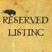 RESERVED FOR CAROL