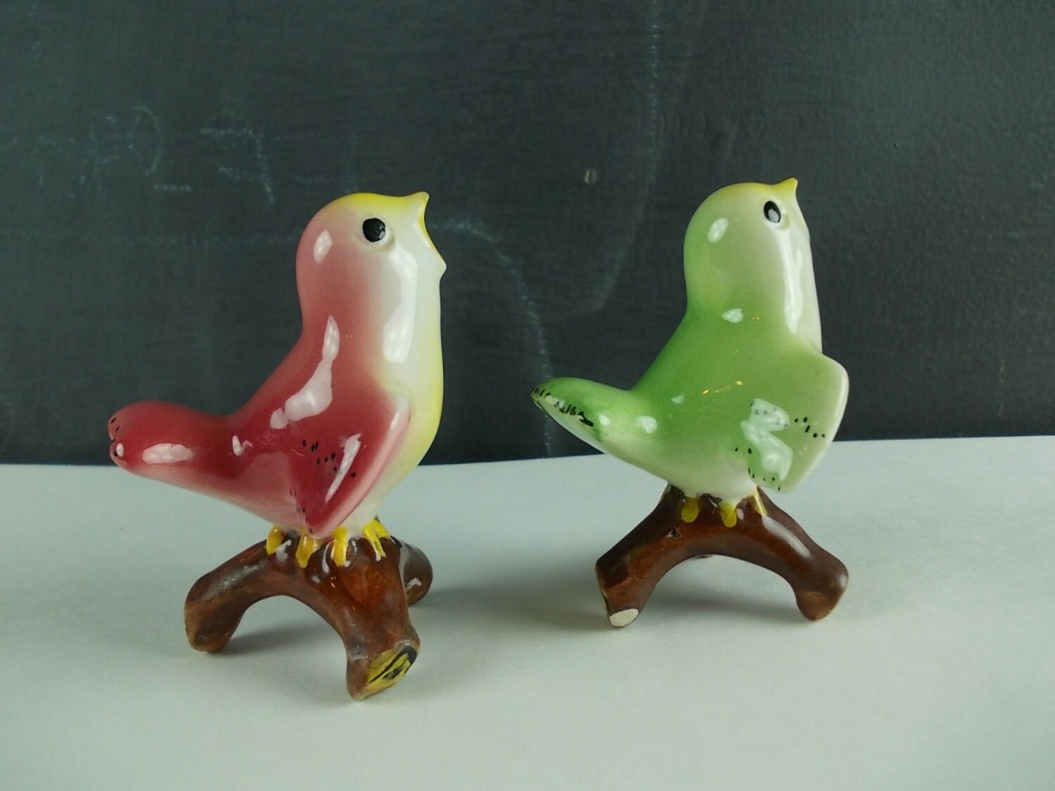 Vintage Songbirds : 1950s Ceramic Bird Figurines Made in