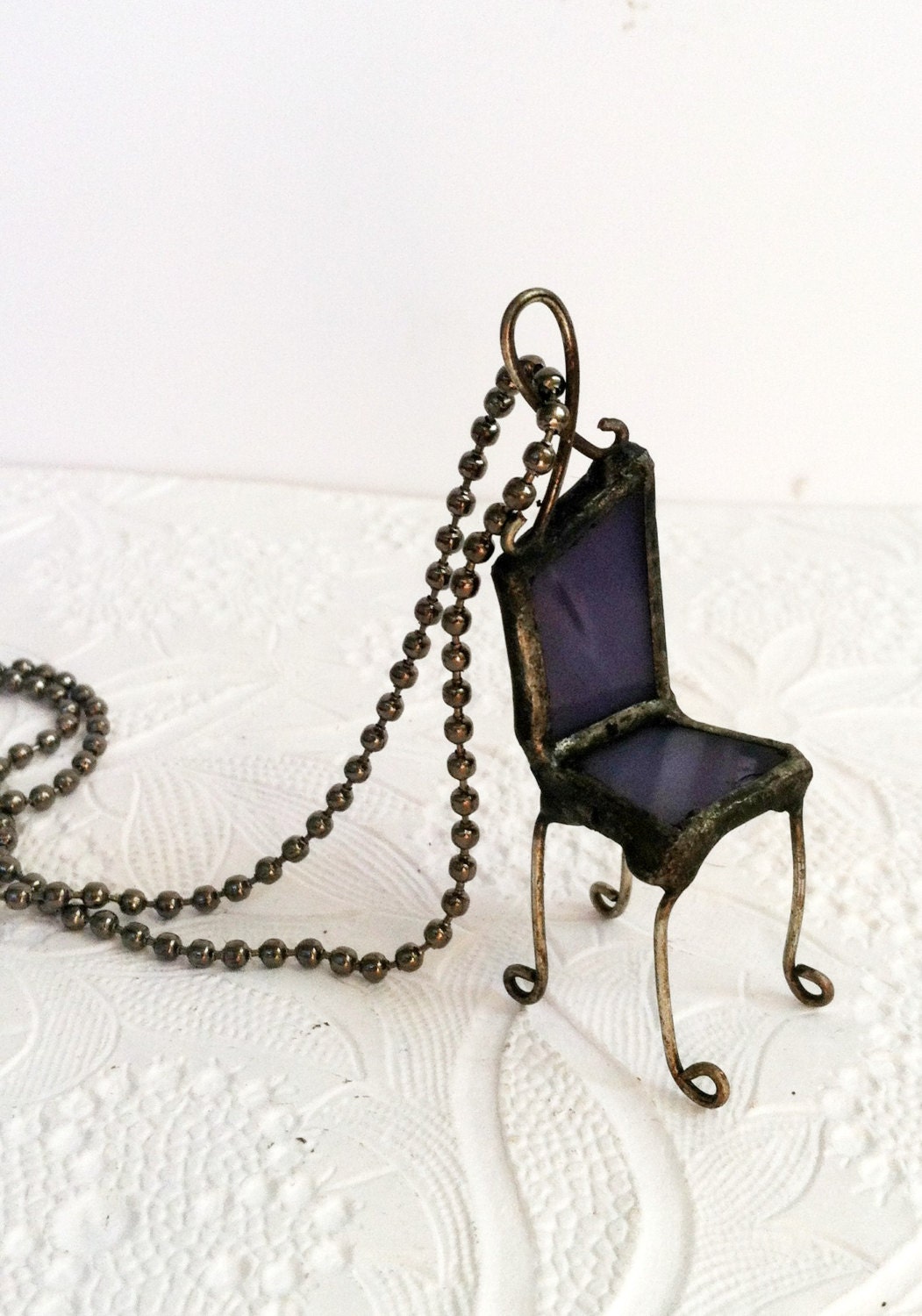 Chair Necklace Quirky Jewelry Soldered Sweetheart Chair