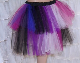 Purple Dark Faerie Striped Tutu adult Medium MTCoffinz --- Ready to Ship