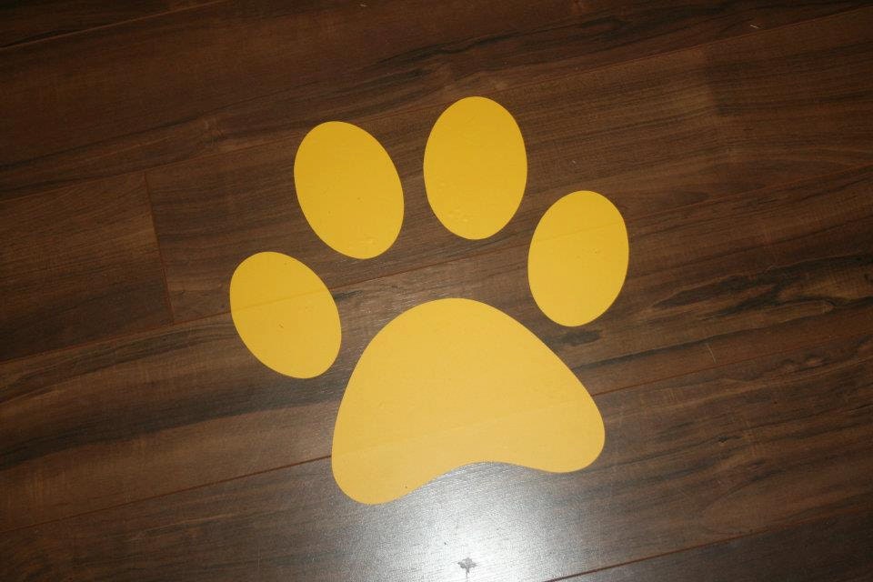 Large Removable Puppy Paw Print Vinyl Decal Decoration by ToniAyne