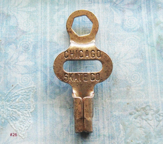 CHICAGO SKATE KEY Antique Victorian Roller Skate Key by FOUNDLINGS