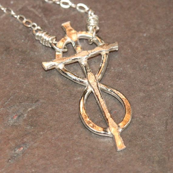 Eternity Cross Necklace Infinity Faith Jewelry Small Pendant