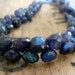 Flashy Spectrolite (blue Labradorite) faceted onion briolettes - 7mm, 1/2 strand