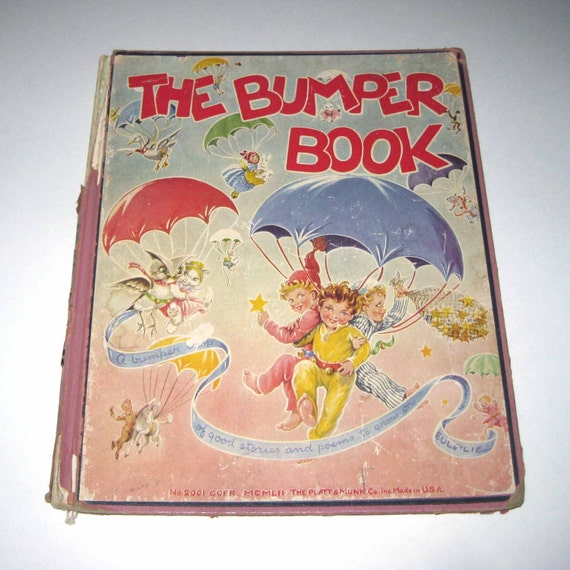 The Bumper Book Vintage 1940s Over Sized Children's Book