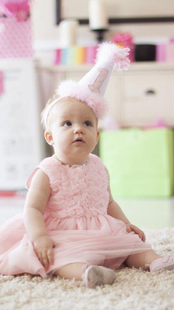 Items similar to boutique embroidered BIRTHDAY PARTY hat on a headband ...
