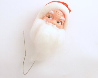 Vintage Santa Head Christmas Decoration Santa Claus Pick