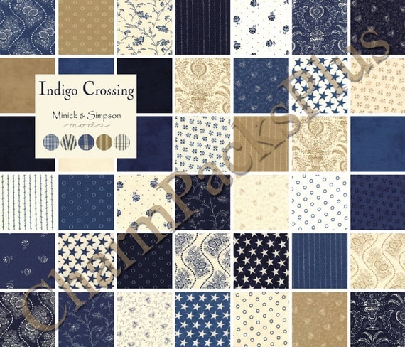 INDIGO CROSSING Moda Fabric Charm Pack Five Inch by charmpacks