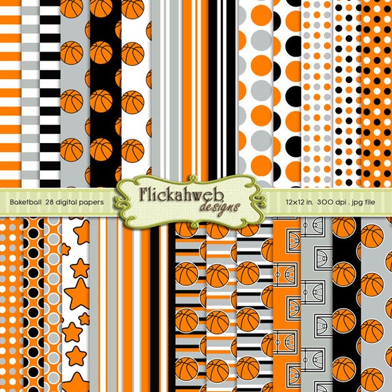 Basketball Scrapbook Paper