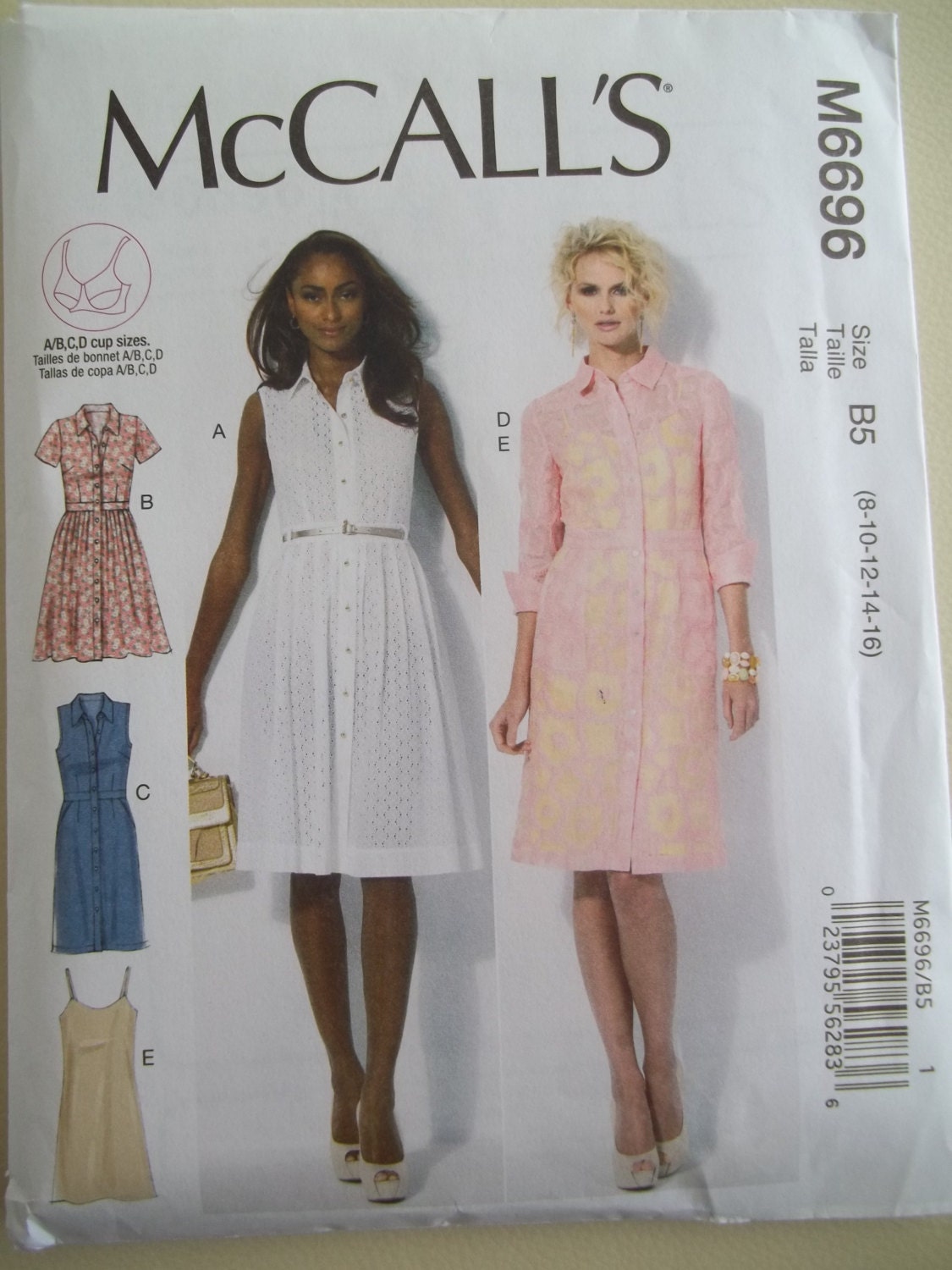 pattern dress cotton lawn PatternParlor Dress McCalls Pattern & 6696 Shirtwaist by Slip